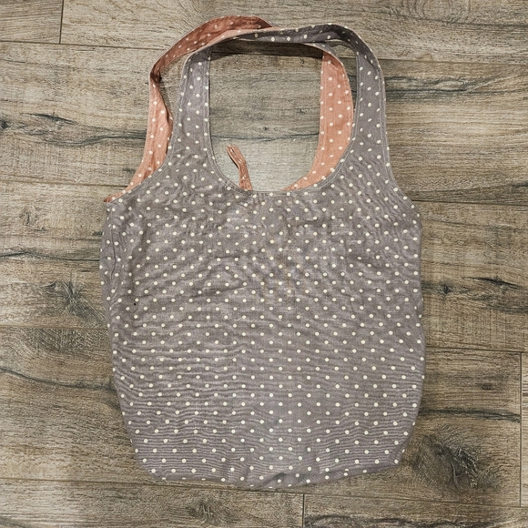 Reversible Polka Dot Cloth Bag - Picture 5 of 5